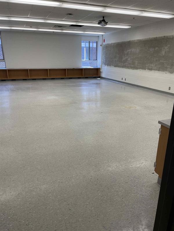 Empty classroom ready for an update